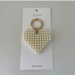 J.Crew Pearl Heart Bag Charm